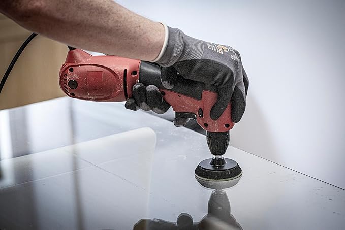 Glass Polish 28004 (2'' & 3'') Glass Scratch Removal Kit - Deluxe Dual-Size for use with a Drill on All Glass Surfaces