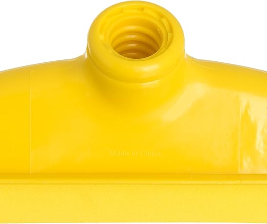 SPARTA 4156704 Plastic Floor Squeegee, Shower Squeegee With Double Foam For Window, Glass, Shower Door, Floor, Windshield, 18 Inches, Yellow, (Pack of 6)