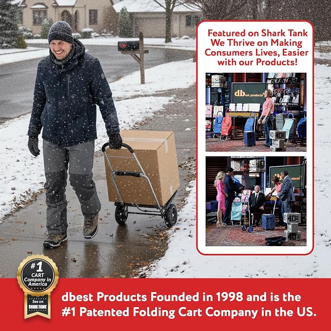 dbest Products Bigger Trolley Dolly MM, Black Handtruck Hardware Garden Utility Cart
