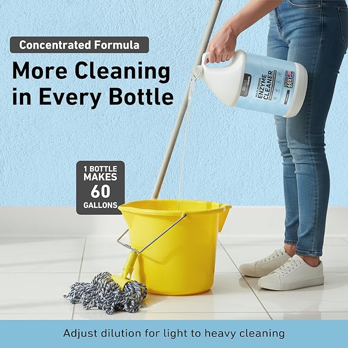 Creative Scents Multipurpose Enzyme Cleaner & Odor Remover | Super Concentrated for Floor, Carpet, Drain | Pet Urine Odor Eliminator | Enzyme Cleaner for Cat Urine & Dog Poop | 1 Gallon - Original