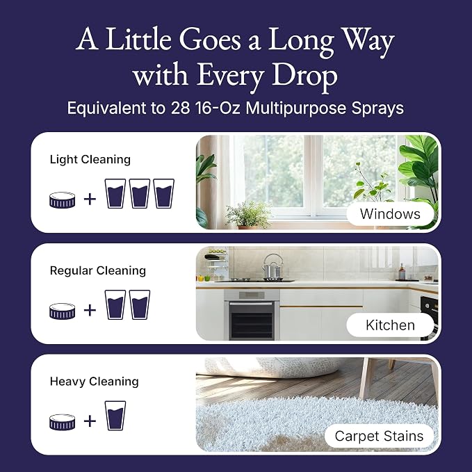 Mop Soap Brazilian Waves, Floor Cleaner for Mopping, Luxury Scented Mop Soap, LVP Vinyl Laminate and Hardwood Floor Cleaner Solution, Plant Powered Floor Cleaner