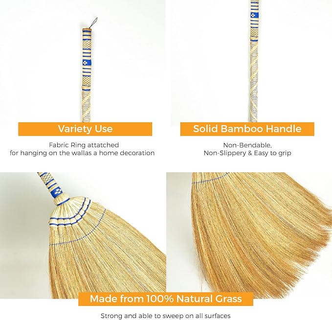 Asian Broom Whisk Broom Handmade Size Overall Length 40 inch