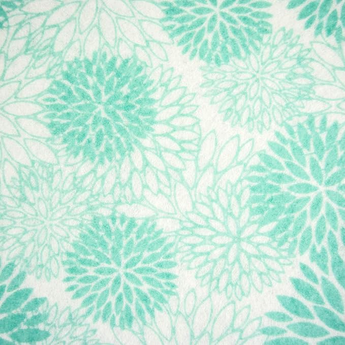 DII Fridge & Shelf Liner Collection Non-Adhesive, Cut to fit, Machine Washable, 12x20, Aqua Dahlia, 2 Piece