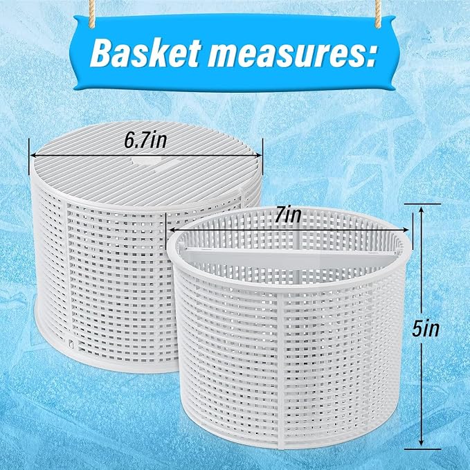 ChangTa Pool Skimmer Basket Replacement, for Hayward SPX1082CA & Aladdin B-152 Skimmer Models SP1082 SP1083 SP1084 1085 1086 SP1075 1075T 1076 1077 Skimmers Basket 2pack