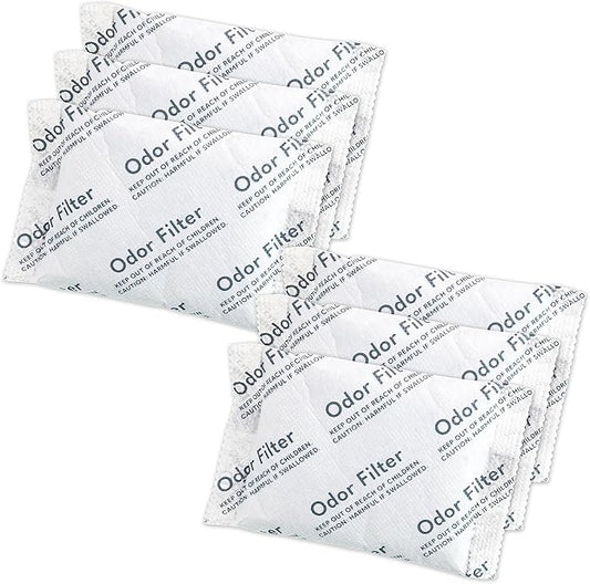 QUALIAZERO Natural Activated Carbon Charcoal Odor Absorber Filter | Eliminator Deodorizer Air Purifying Freshener Refill Bag | For Trash Can, Fridge, Shoes, etc.. | Made with Coconut Shell (6 PACK)