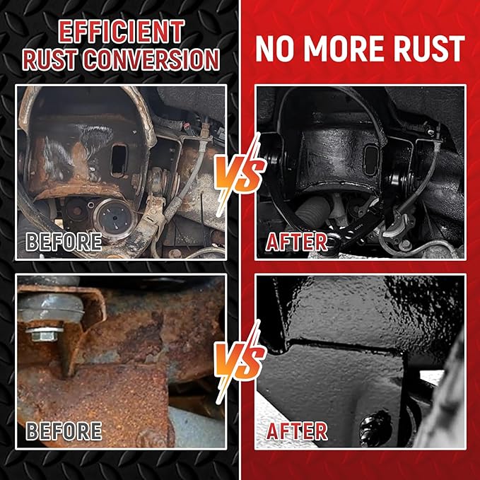 Metal Anti-Rust Paint Black, High Gloss 32 Fl oz, Metal Primer and Protective Coating, Protects All Metals in Marine and Undercoating in Automotive & Snow-Handling Vehicles