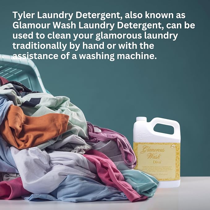 Worldwide Nutrition Bundle Compatible with Tyler Glamorous Wash Diva Laundry Liquid Detergent - Hand and Machine Washable Diva Laundry Detergent - 1.89L (64 Fl Oz) Detergent with Keychain