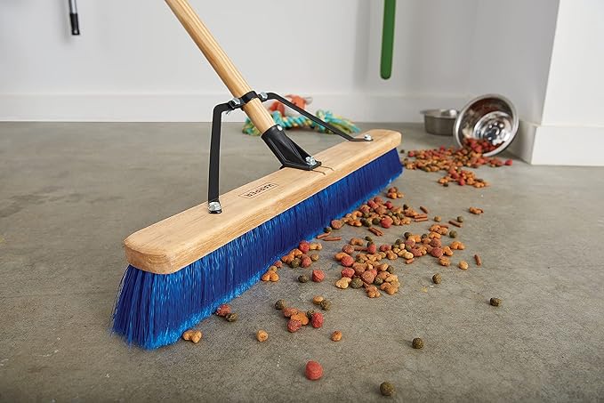 Harper 20201044 24 in. Indoor/Outdoor Dry All-Purpose Push Broom with Dual Bristles, for Dust, Gravel, Debris