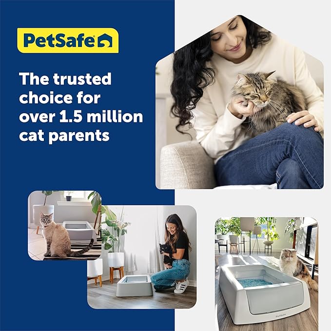 PetSafe ScoopFree Disposable Crystal Cat Litter Tray - Easy Cleaning Box - Refill Tray for Automatic Litter Box - Fragrance Free - 4.3 lb Bags - 9 Pack