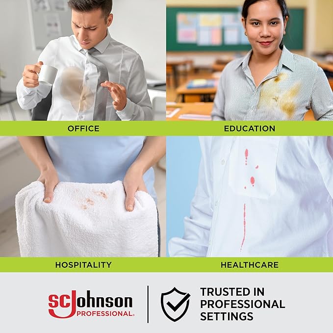 SC Johnson Professional Shout Active Enzyme Laundry Stain Remover Spray 22 fl oz, Pack of 8