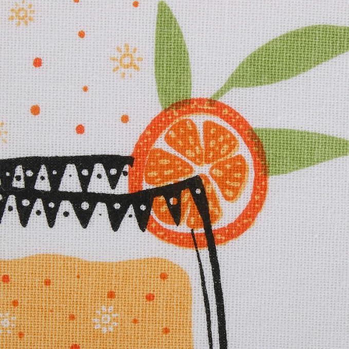 DII Decorative Printed Kitchen Towels Absorbent & Fast-Drying Tea Towel Set, 18x28, Sassy Cocktails, 4 Piece