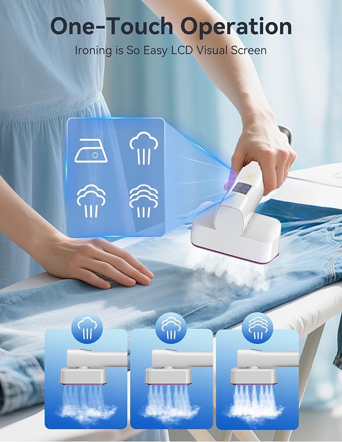 Sundu Steamer for Clothes,1200W Portable Travel Steamer&Iron 180ml White | Compact 15s heat-up, 180ml tank, 35min powerful steam, 4 Modes , includes gloves,Quick wrinkle removal for travel & home.