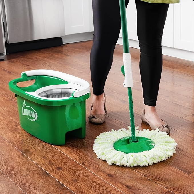 Libman Tornado Spin Mop System Plus 1 Refill Head + Libman Tornado Mop Refills