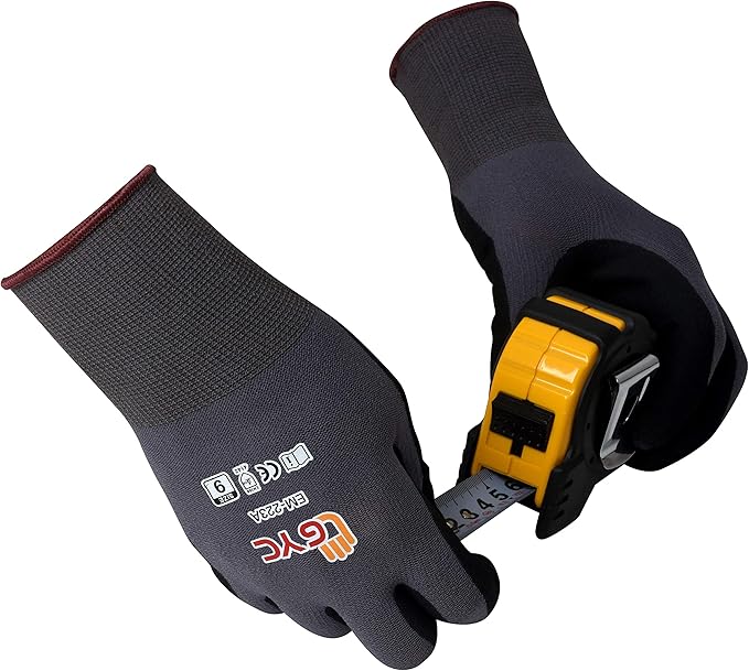 GYC Gloves, Sanitized, DIY Gardening, Food Contact ECO Micro Finish Safety Work Gloves - 10 Pairs Pack - General Work Glove, Comfortable Grip, Anti-Slip (EM-223A / SIZE 11 - XX-Large)