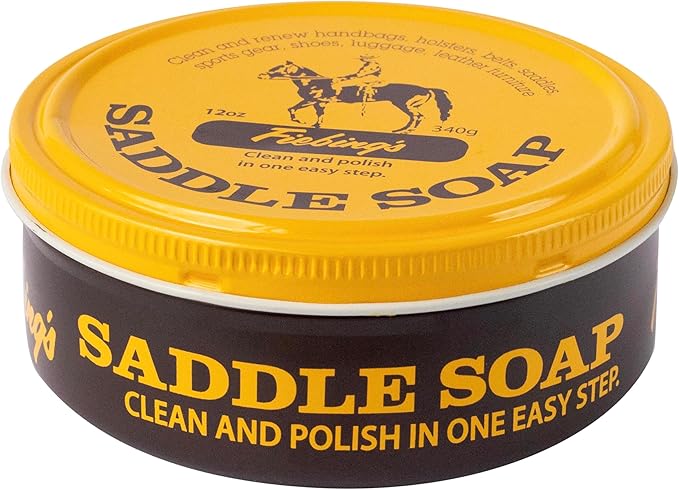Fiebing's Yellow Saddle Soap for Leather (6 Pack, 12 oz Each) - Leather Cleaner & Conditioner to Soften, Protect & Restore Leathercraft - Leather Soap for Car Seat, Couch, Shoe, Purse, Boot, Bag