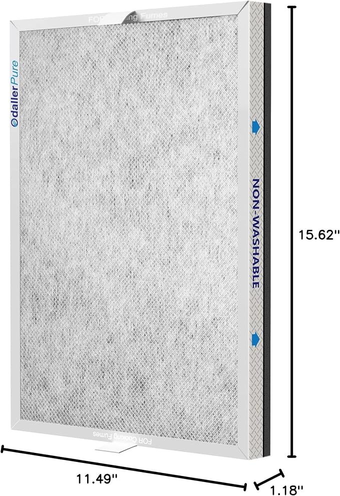 Membrane Solutions MSA3/MSA3S Genuine Smoke Removal Air Purifier Filter Replacement 1 Pack, Upgraded 6-in-1 H13 True HEPA Filter