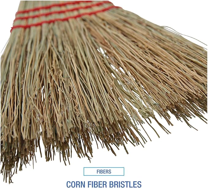 Boardwalk Corn Fiber Lobby/Toy Broom, Corn Fiber Bristles, 39" Overall Length, Red, 12/Carton