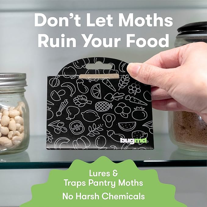 BugMD Clothes Moth Boss Traps (18 Count, Black) and Pantry Pest Patrol (18 Count, Black) Bundle