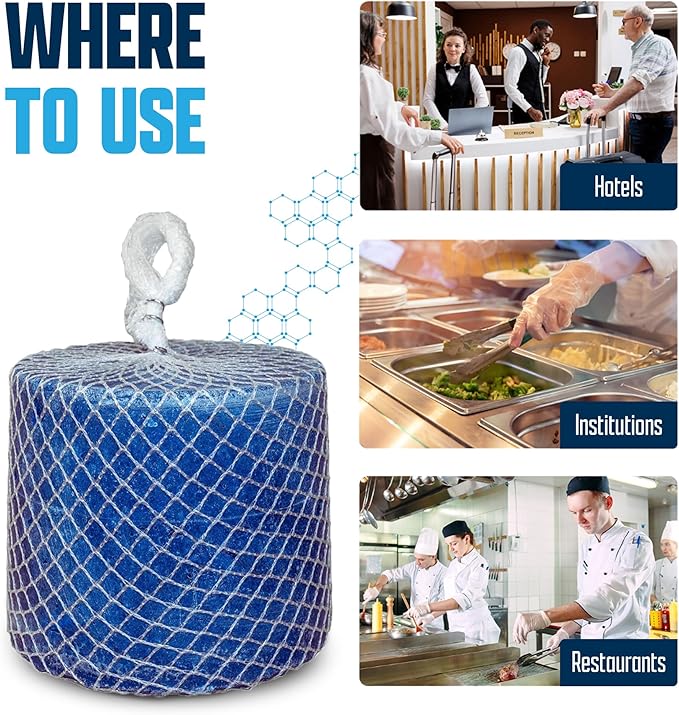 Eco Strong Commercial Grease Trap Treatment | Interceptor Grease Cleaner | Drop In Microbial Block Continually Digests Fats & Eliminate Odors (10 lbs)