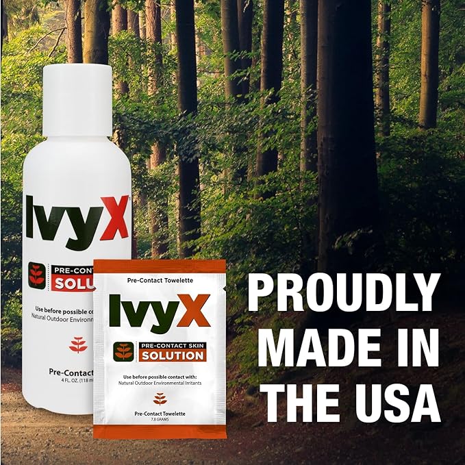 CoreTex Ivy X Pre-Contact Poison Ivy Wipes - Bulk Pack of 100 Single-Use Barrier Wipes to Help Prevent Itchy Rashes - Also Works on Poison Oak & Sumac Oils - Quick Dry & Chalk-Free Formula