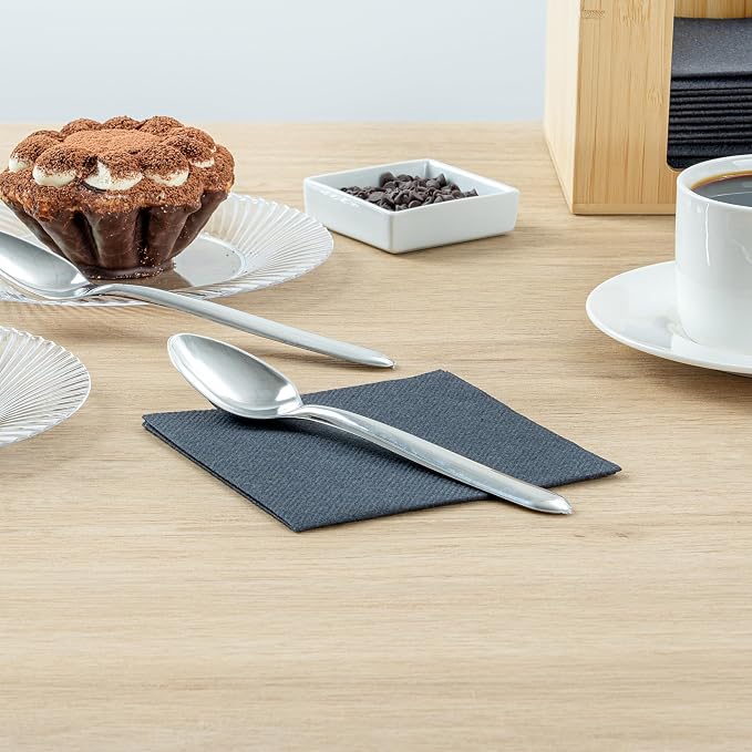 Restaurantware Moderna 7.3 Inch Disposable Spoons 250 Recyclable Appetizer Spoons - Crack-Resistant For All Types Of Meals Silver Plastic Spoons