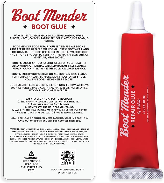 JobSite Boot Scraper and Boot Mender Shoe Glue Bundle