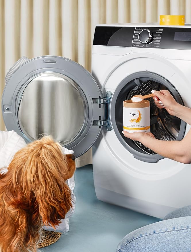 AspenClean | Unscented Oxygen Bleach Powder | Color Safe Laundry Stain Remover | Bleach Alternative | EWG Verified™, Hypoallergenic, Non-Toxic | 45 Loads