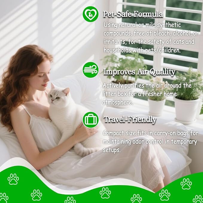 xcivi 16 Pack Universal Odor Remover for Automatic Self-Cleaning Litter Box, Deodorizer Design for Self Cleaning Cat Litter Box Automatic, Litter Deodorizer, Pet Odor Eliminator, Odor Deodorant ﻿