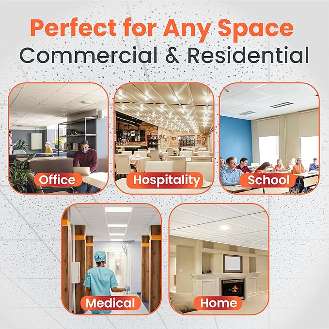 Renew Ceiling Tile Spray Paint, Commercial-Grade, Conceals Water & Smoke Stains, Fire-Retardant, Preserves Acoustics (Pack of 1)