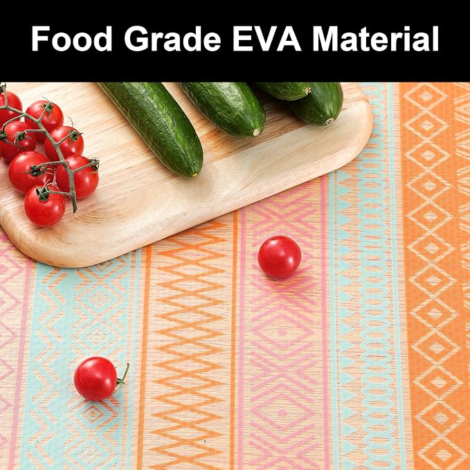 Cooyes Shelf Drawer and Cabinet Liner, Washable Oil-Proof Shelf Liners for Kitchen Cabinets, Shelves, Refrigerator, Non-Adhesive Drawers Mats（17.5" W x 360" L）