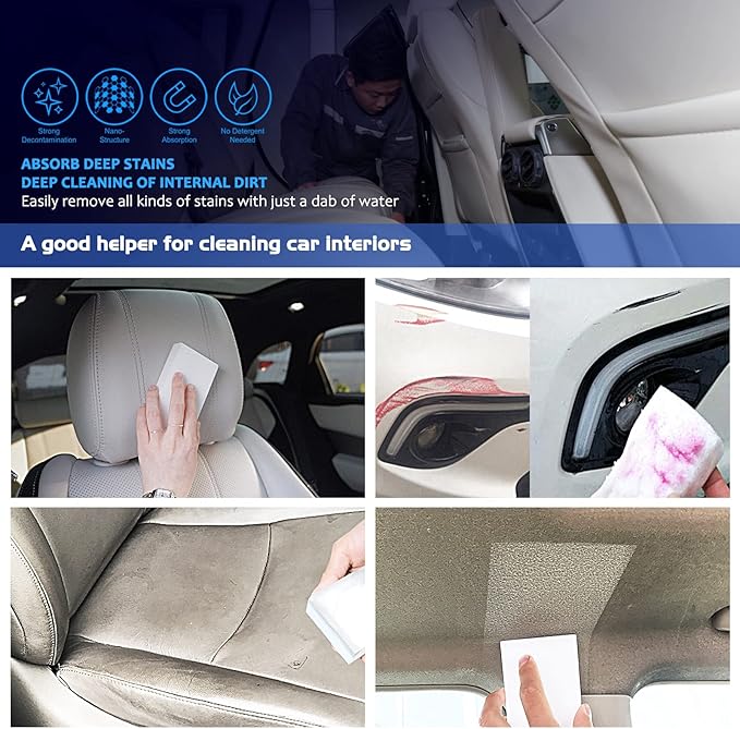 Melamine Sponge, 10Pcs+100Pcs, 110pcs in Total, Durable Cleaning Foam, Premium Scrubber Pads, for Sinks, Kitchen, Bathroom, Wall, Glass, Shoes, Multi-Purpose Powerful Sponge.