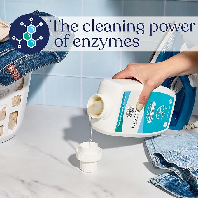 Everyday Liquid Laundry Detergent | Fragrance Free | Hypoallergenic | Enzymed-Based | Odor Control | 60 fl oz