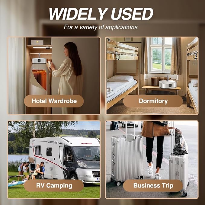 Portable Clothes Dryer, Mini Dryers for Laundry, Small Foldable Electric Compact Drying Machine for Travel,RV, Home and Apartment, with Remote Control and Dry Bag
