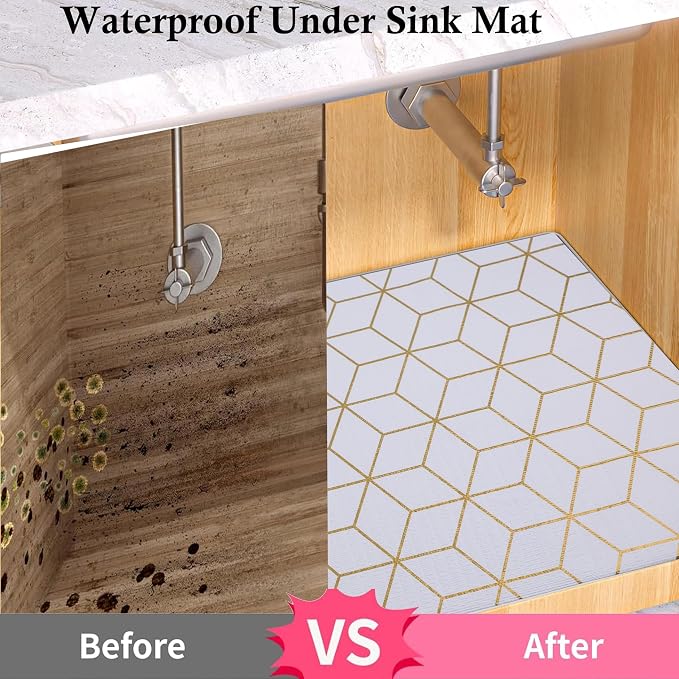 Shelf Liners for Kitchen Cabinets 24 Inch Wide X 20 Ft Non Adhesive Cabinet Drawer Liner Non Slip Water Oil-Proof Strong Grip Pantry Refrigerator Shelves Liner for Bathroom Drawer Cupboard Closet Mat