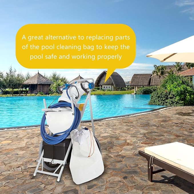 2 Pack HH1506COMP Standard Bag for Hammer-Head Swimming Pool Cleaner Bag, Pool Cleaning Vacuum Standard Bag, 100 Micron Debris Bag Replacement with Cleat