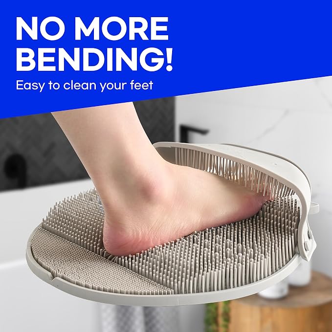 Larger Foot Scrubber - Foot Cleaner&Massager with Non-Slip Suction Cups for Use in the Shower