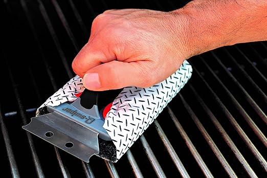 Proud Grill Q-Swiper BBQ Grill Cleaning Bundle – Grill Brush with Scraper + Heavy-Duty Grill Cleaning Wipes, Bristle-Free & Wire-Free Grease Removal Kit