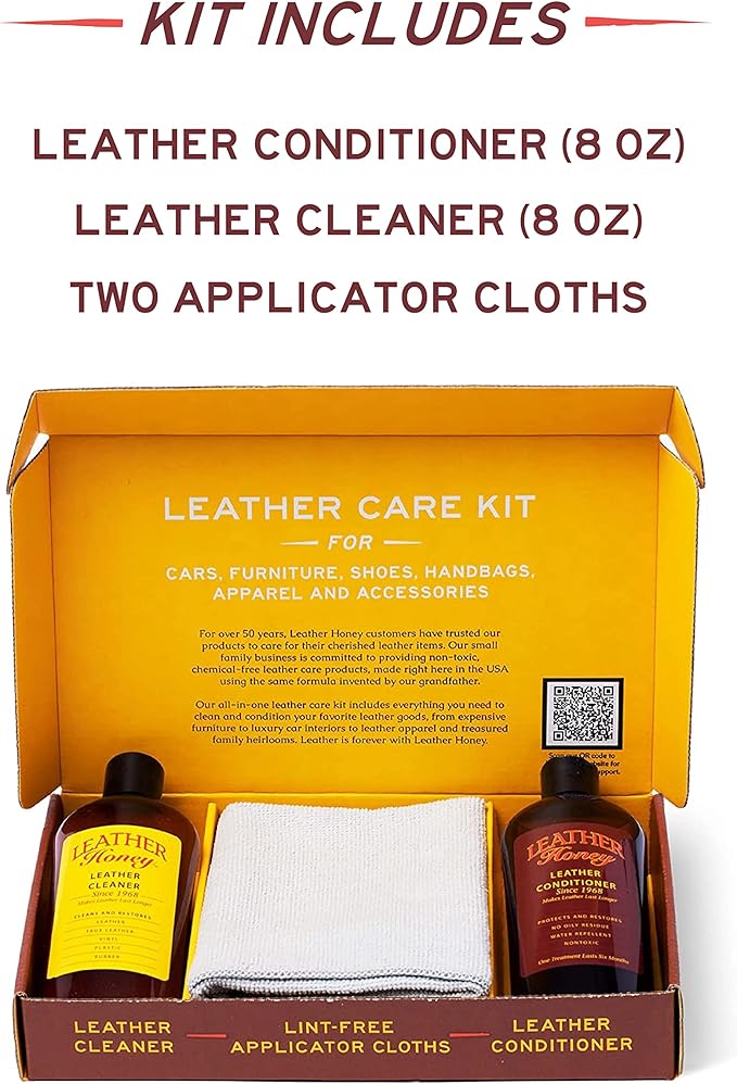 Leather Honey Complete Leather Care Kit & Brown Recoloring Balm