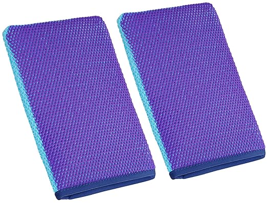 Auto Detailing Clay Mitt 2-Pack, Detailing Clay Bar Mitt for Paint, Glass, Wheels, Car Claying, Paint Prep for Wax, Polish and Sealant (8.7in. x 5.7in, Purple,2PCS)