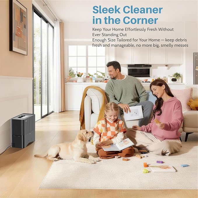Keenhot Touchless Vacuum Automatic Dustpan - 20Kpa Suction Ultra Fast & Powerful Hair Vacuum for Sweeping Salons Pet Hair Food Dirt Home Kitchen, Compact Space-Saving Electric Canister Vacuum Cleaner