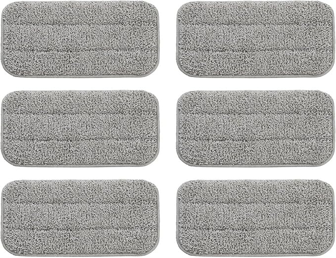 Seyola Steam Mop Pads for Floor Cleaning, Washable and Reusable Replacement Mop Pads 6pack