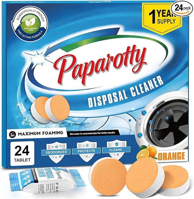 Garbage Disposal Cleaner Tablets, Deep Clean & Deodorizer Pods for Kitchen Sink Disposal, Help Remove Odor, Grease & Food Residue, Easy Monthly Maintenance