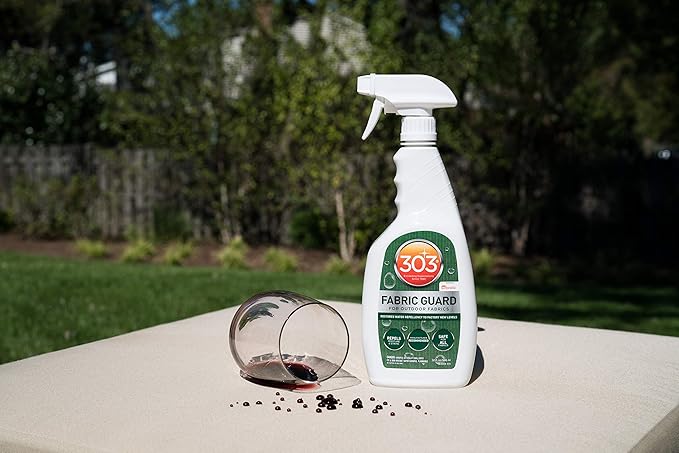 303 Products Fabric Guard, Water Repellent Spray for Outdoor Fabrics – Protects Upholstery, Cushions & Canvas, Stain Protection, Sunbrella Recommended, 1 Gallon (4-Pack)