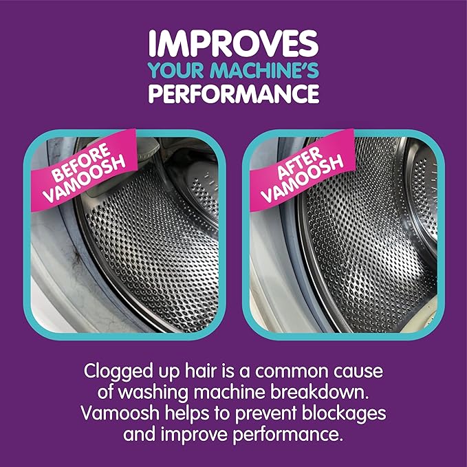 Vamoosh Washing Machine Cleaner with Hair Dissolving Formula | Prevents Blockage | Cotton Fresh Scent | Removes Limescale | Deep Clean | Eliminates Odor | Descales | 150g (Pack of 1)