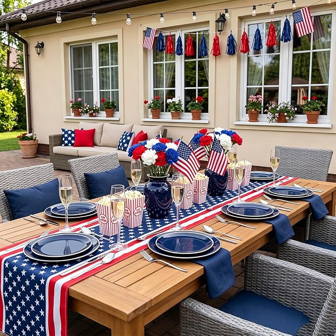 I00000 150Pcs Blue Plastic Plates,Hanukkah Plastic Plates,Navy Blue Disposable Plates with Silverware include 30 Dinner Plates10.25,30 Dessert Plates10.25,90 Silver Silverware Set for Party