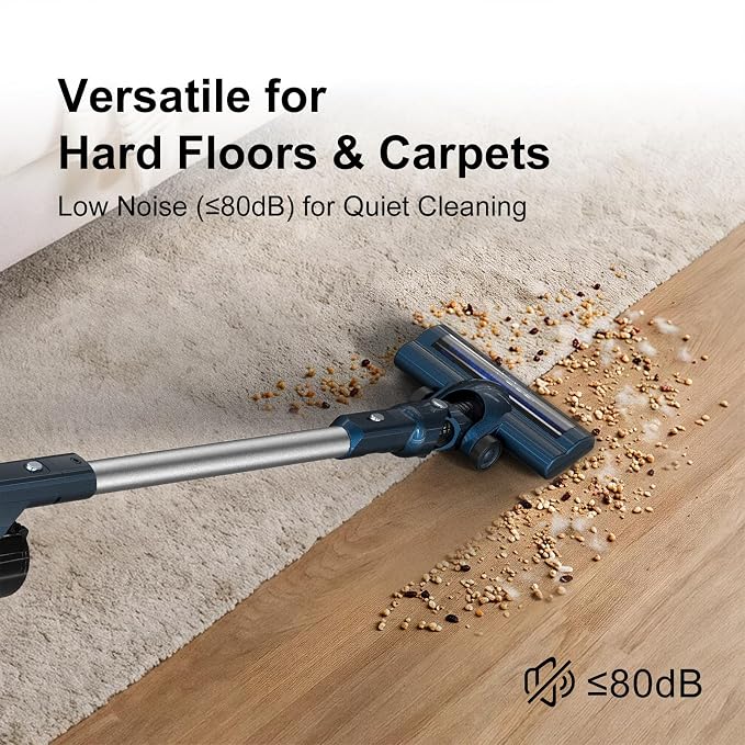 Corded Vacuum Cleaner Powerful Suction Dual Filtration with HEPA Filters One-Touch Dustbin Emptying Ultra-Lightweight & Portable Ideal for Home Cleaning 16.5-Foot Power Cord