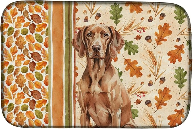 Caroline's Treasures Liver Pointer Heirloom Fall Dish Drying Mat Absorbent Dish Drying Mat Pad for Kitchen Counter Dish Drainer Mat for Countertop, 14 x 21", Multicolor