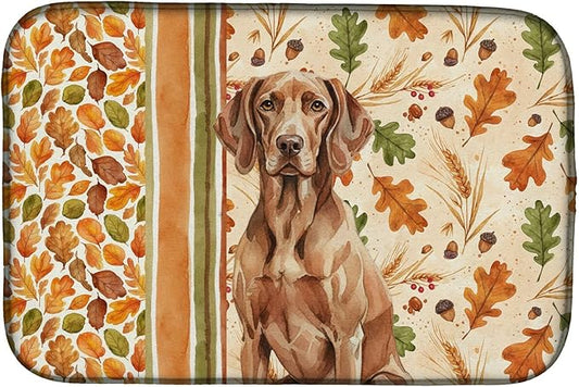 Caroline's Treasures Liver Pointer Heirloom Fall Dish Drying Mat Absorbent Dish Drying Mat Pad for Kitchen Counter Dish Drainer Mat for Countertop, 14 x 21", Multicolor