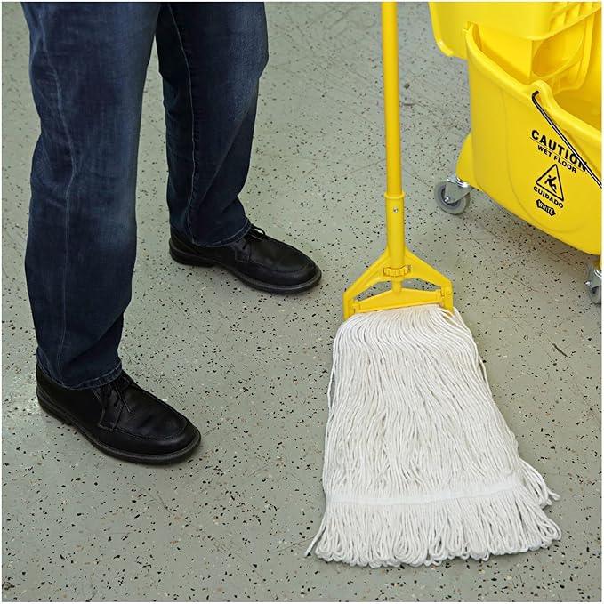 Boardwalk Premium Cut-End Wet Mop Heads, Cotton, 16oz, White, 12/Carton