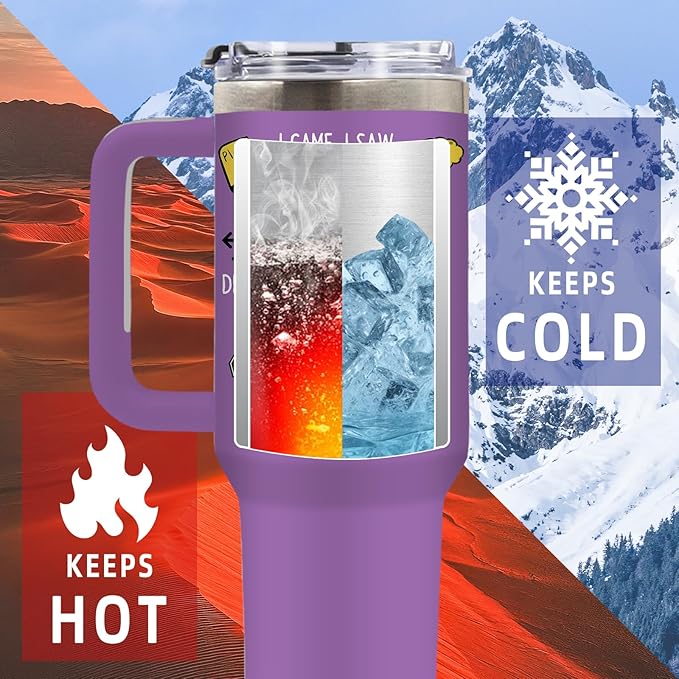 DUUV Birthday Gifts for Women Men, I Came I Saw I Forgot Tumbler 40 Oz, Gag Gifts for Grandma Grandpa Mom Dad Elderly Senior Citizen Old People, Gift for Retirement Birthday Christmas, 1PCS
